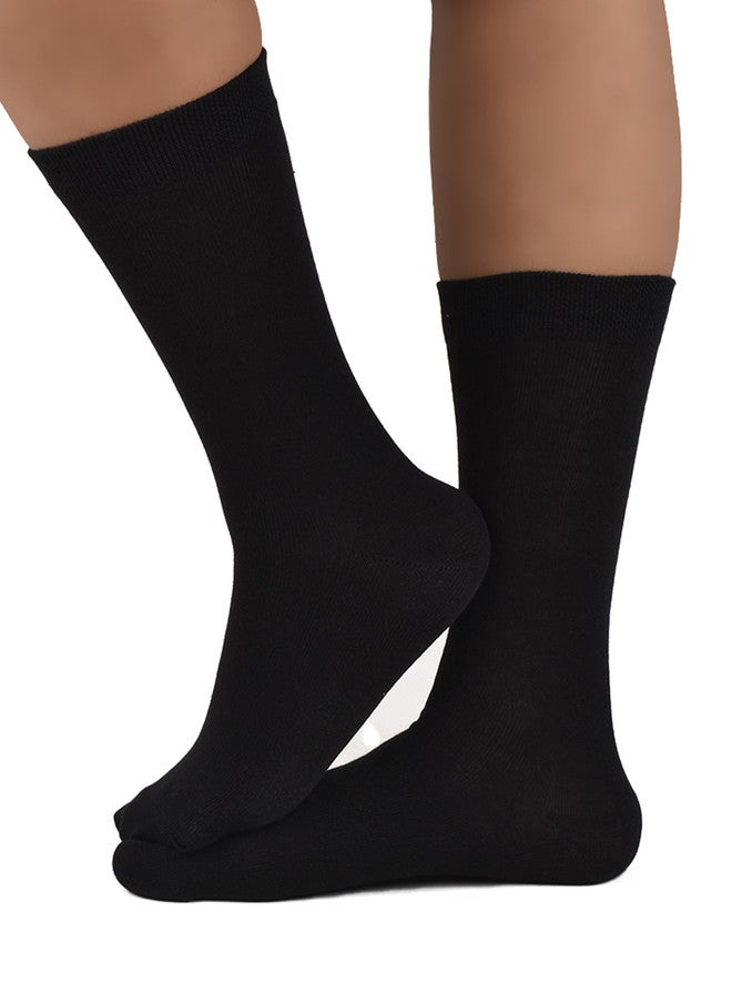 FOOTPRINTS FOOTPRINT Kids 3 Pairs Solid Organic Cotton Calf Length School Socks - Image 5